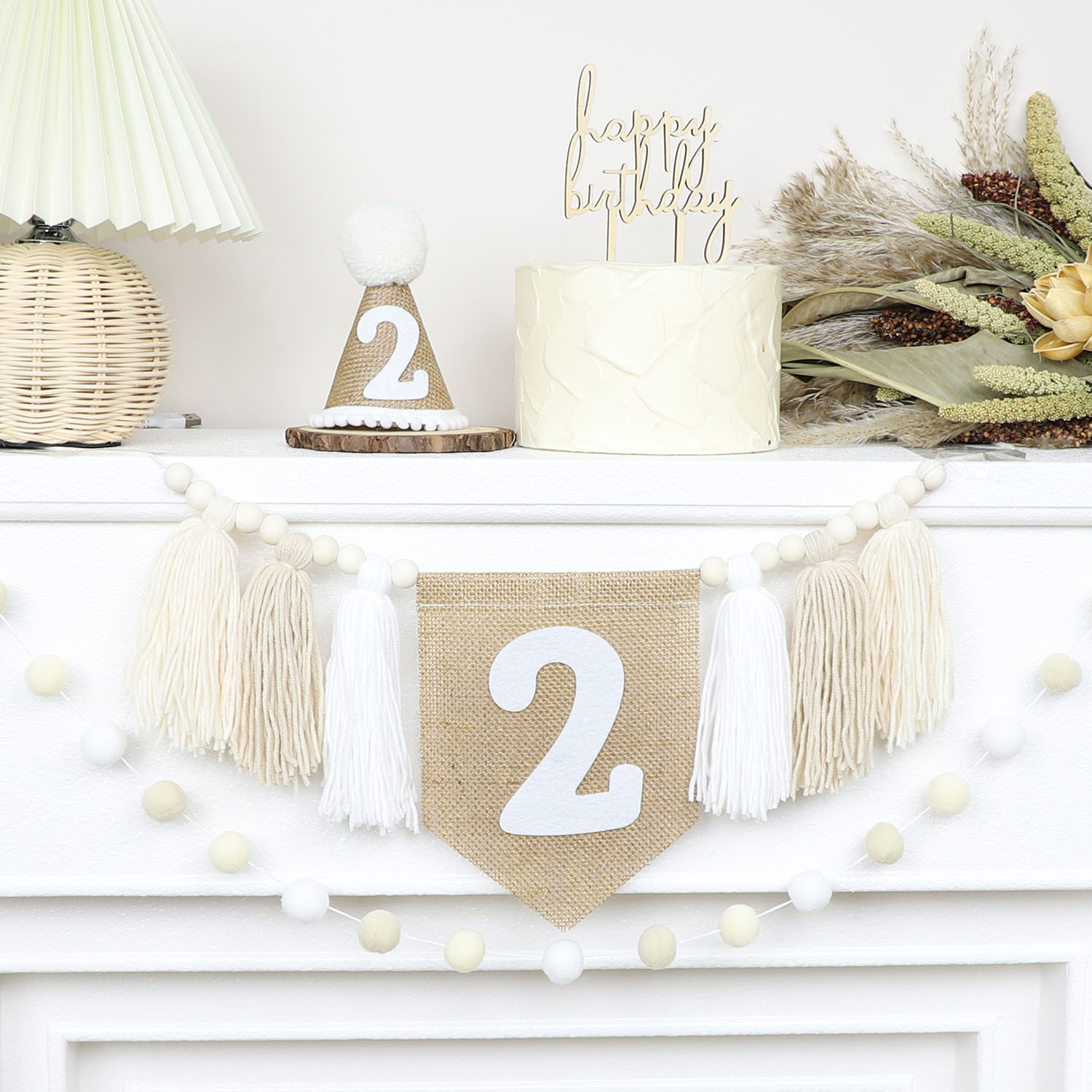 Birthday High Chair Banner Han - Party Hat Cone บทวิจารณ์และราคา