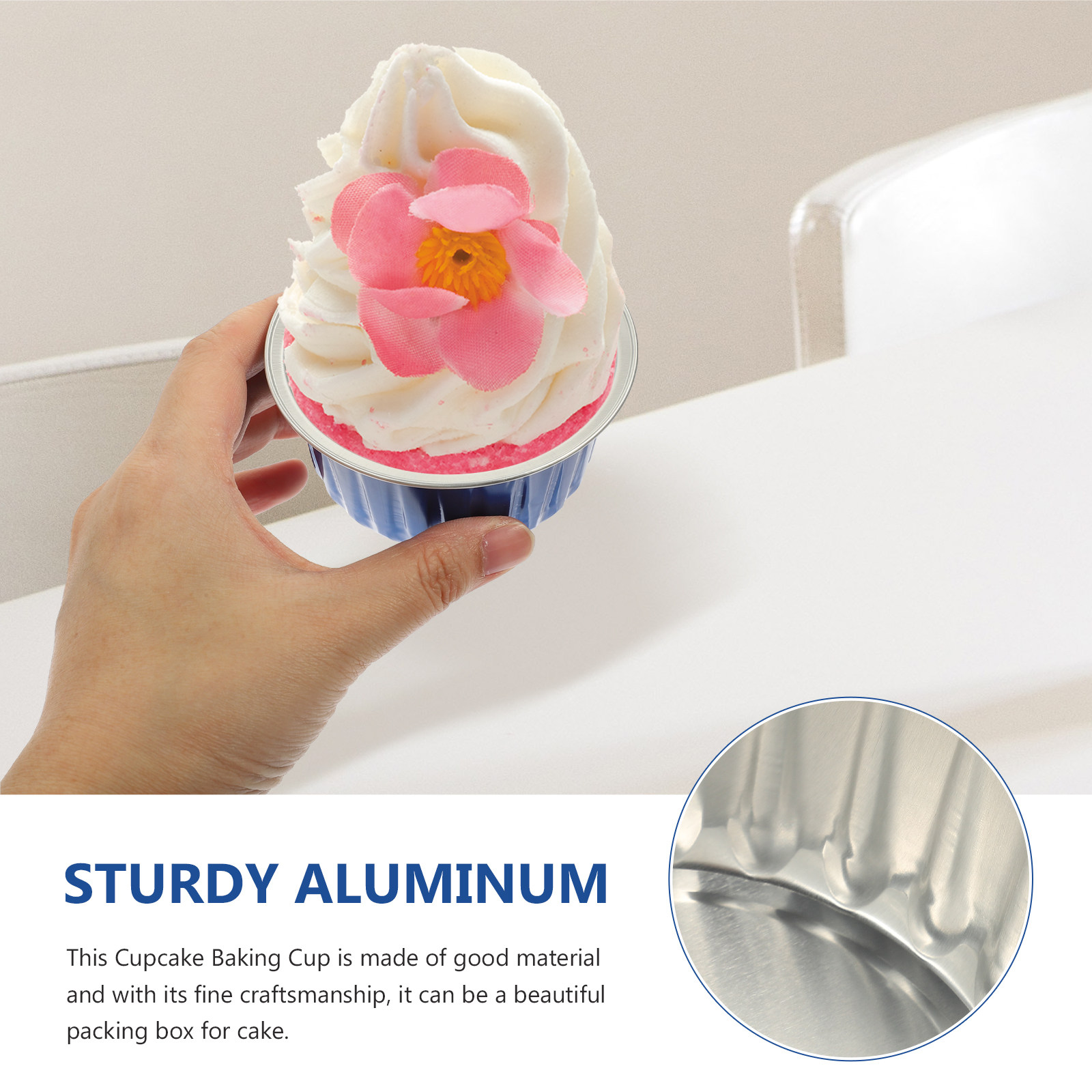 50Pcs Disposable Cupcake Cups  - Plastic Cup 50Pcs บทวิจารณ์และราคา