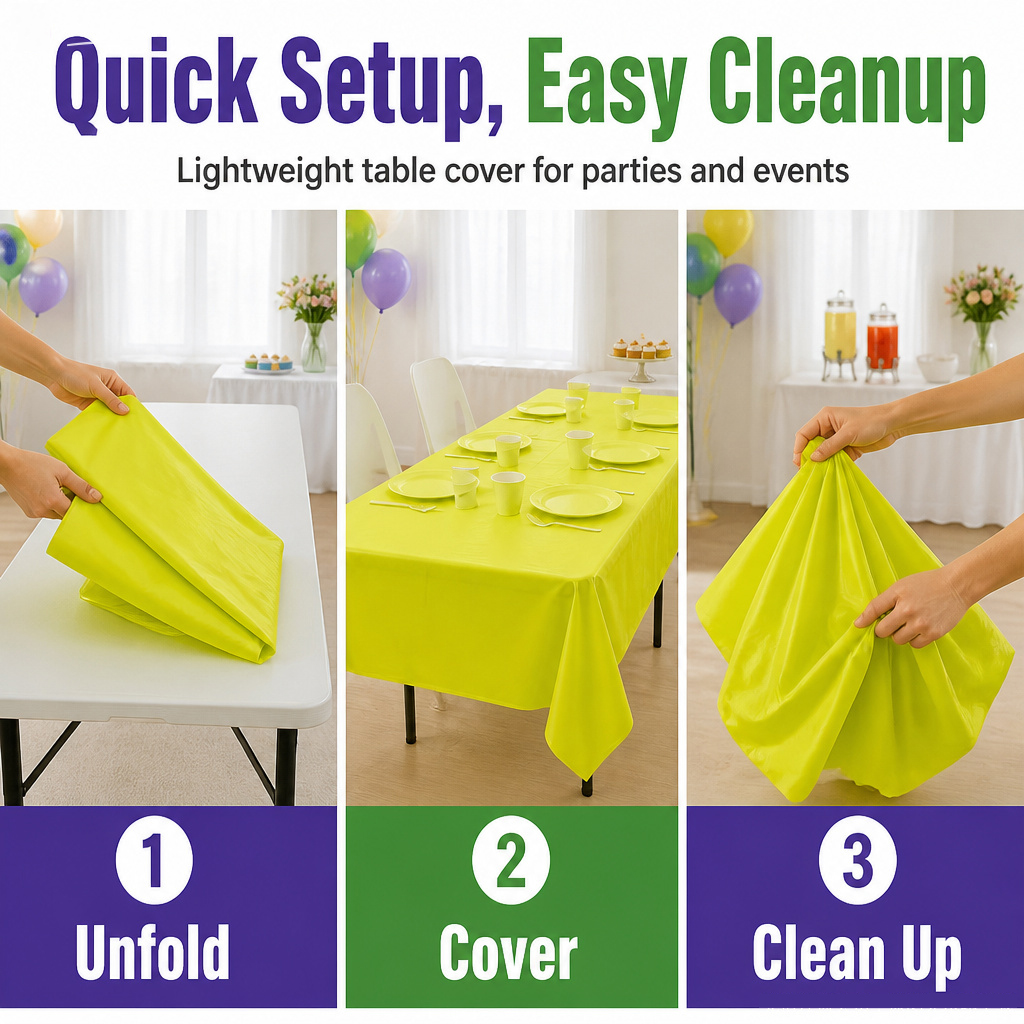 Thickened Macaron Fluorescent  - Table Cloth Disposable บทวิจารณ์และราคา