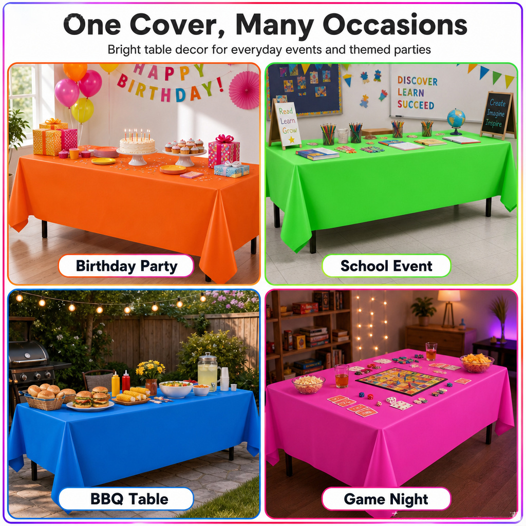Thickened Macaron Fluorescent  - Table Cloth Disposable บทวิจารณ์และราคา