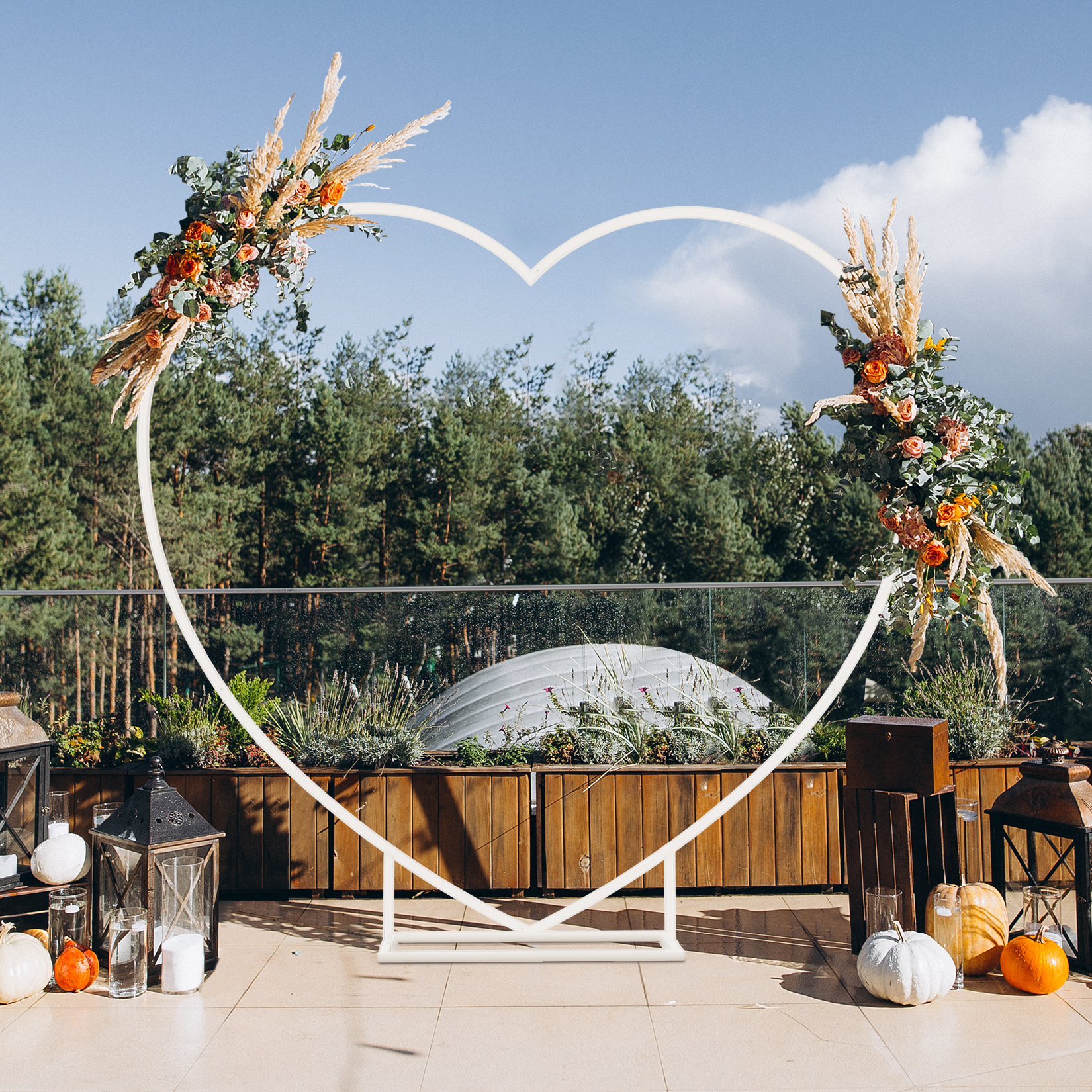 Heart Shaped White Metal Ballo - Balloon Arch Kit บทวิจารณ์และราคา