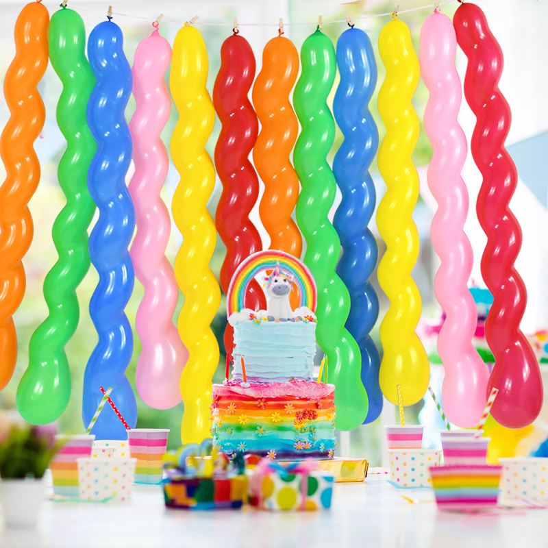 20/50Pcs Multicolor Spiral Lon - Balloon Pump Hand บทวิจารณ์และราคา