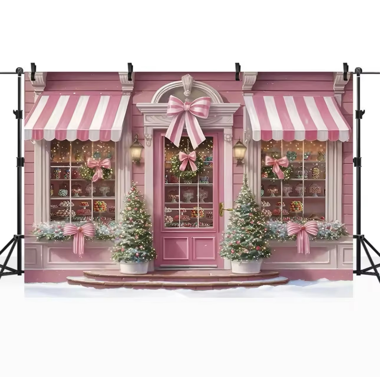 Winter Christmas Window Backgr - Party Event Supply Store บทวิจารณ์และราคา