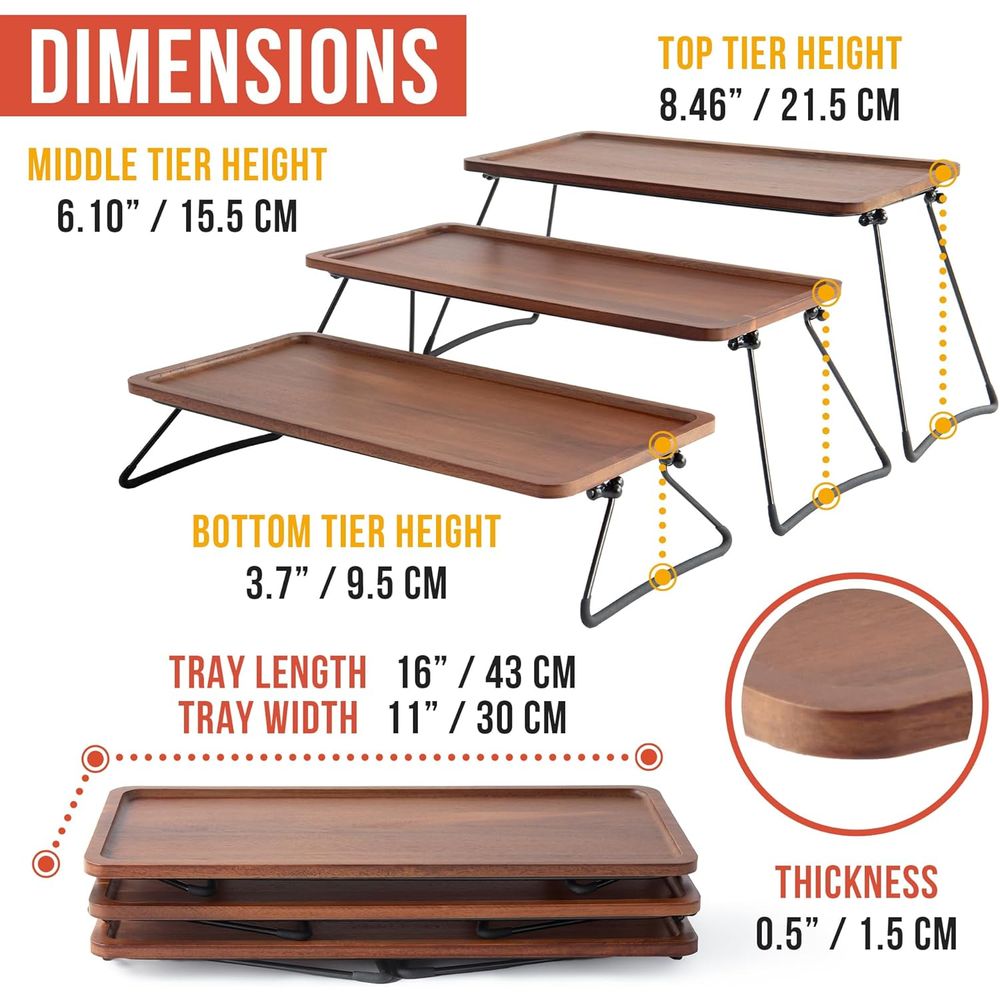 3 Tiered Serving Trays & Platt - Cupcake Stand Tier บทวิจารณ์และราคา