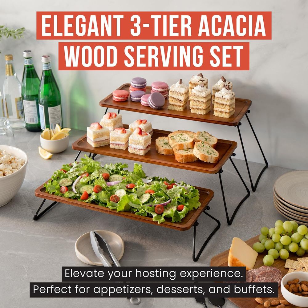 3 Tiered Serving Trays & Platt - Cupcake Stand Tier บทวิจารณ์และราคา