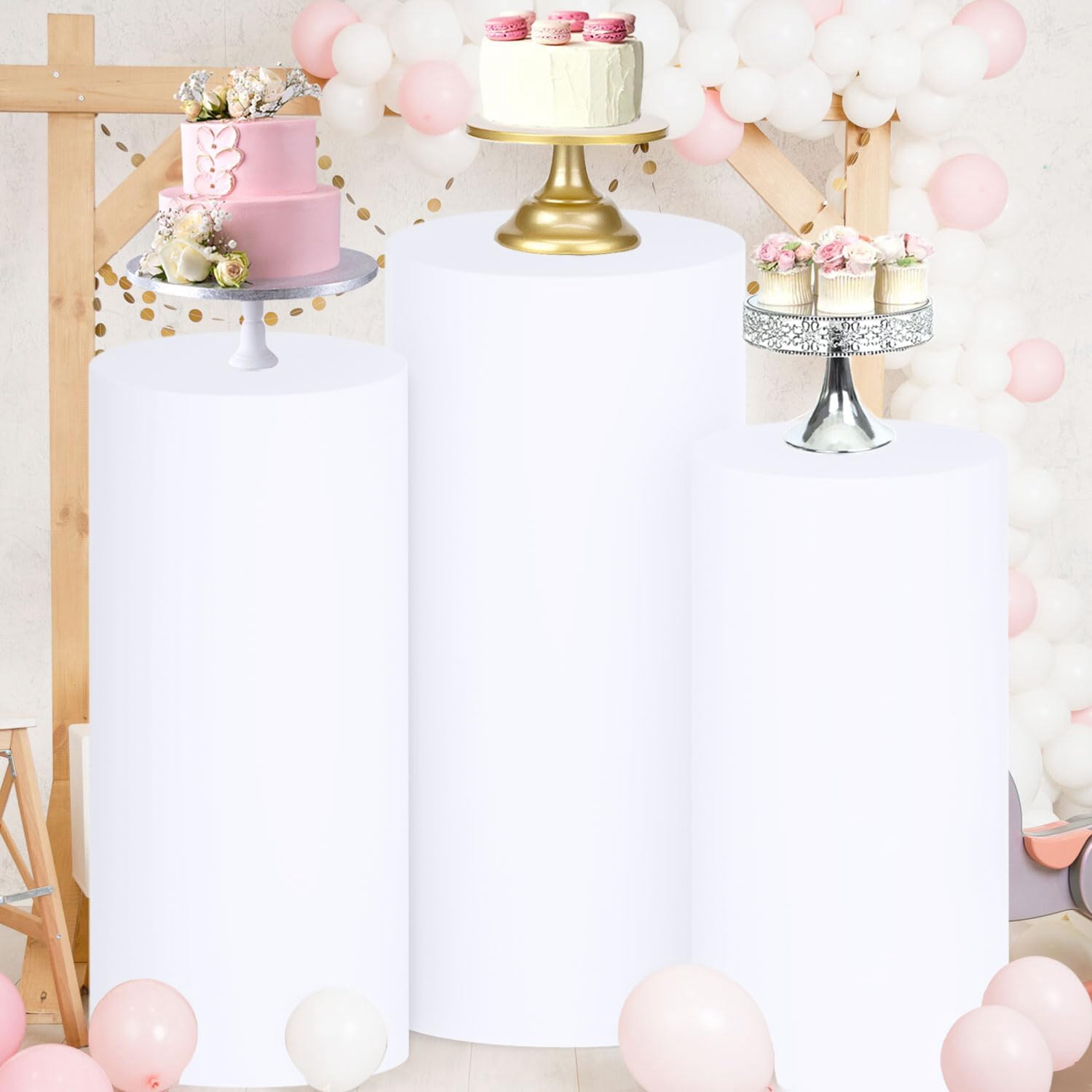 Yeele 1PCS/3PCS/5PCS White Cyl - Dessert Table Backdrop บทวิจารณ์และราคา