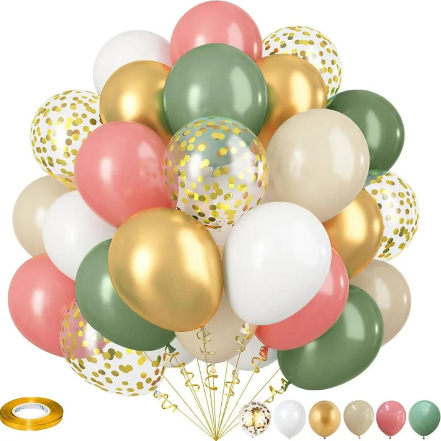 35pcs Pink, Green, and Purple  - Balloon Arch Kit บทวิจารณ์และราคา