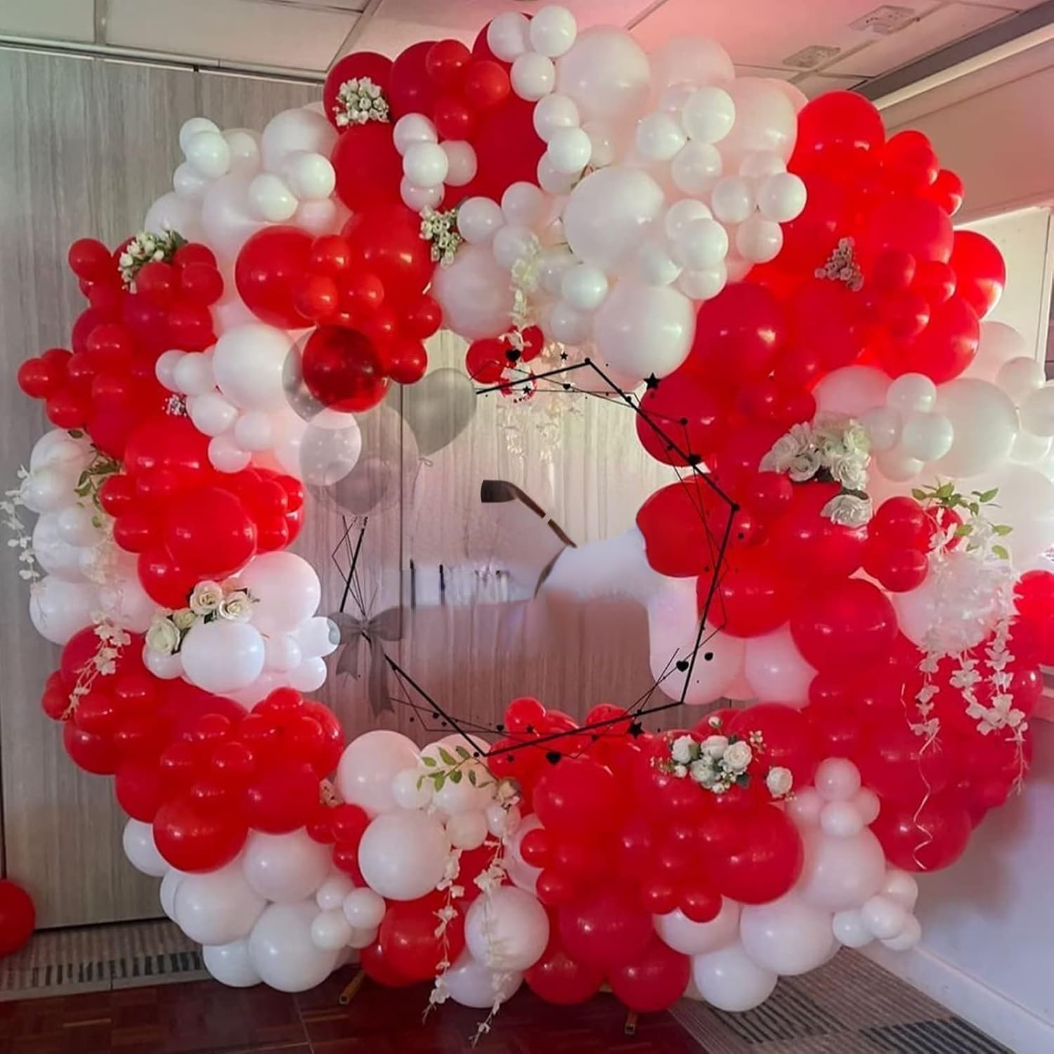100 pieces of red and white ba - Balloon Arch Kit บทวิจารณ์และราคา