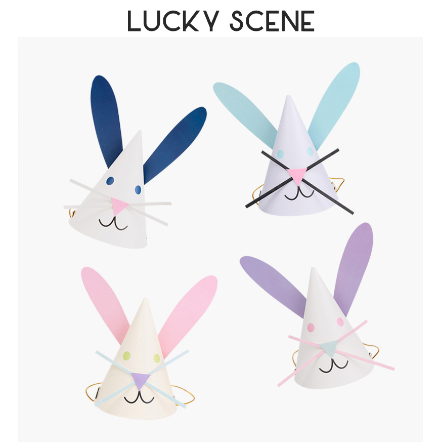 Bunny Ears Birthday Hat Cute B - Party Hat Cone บทวิจารณ์และราคา