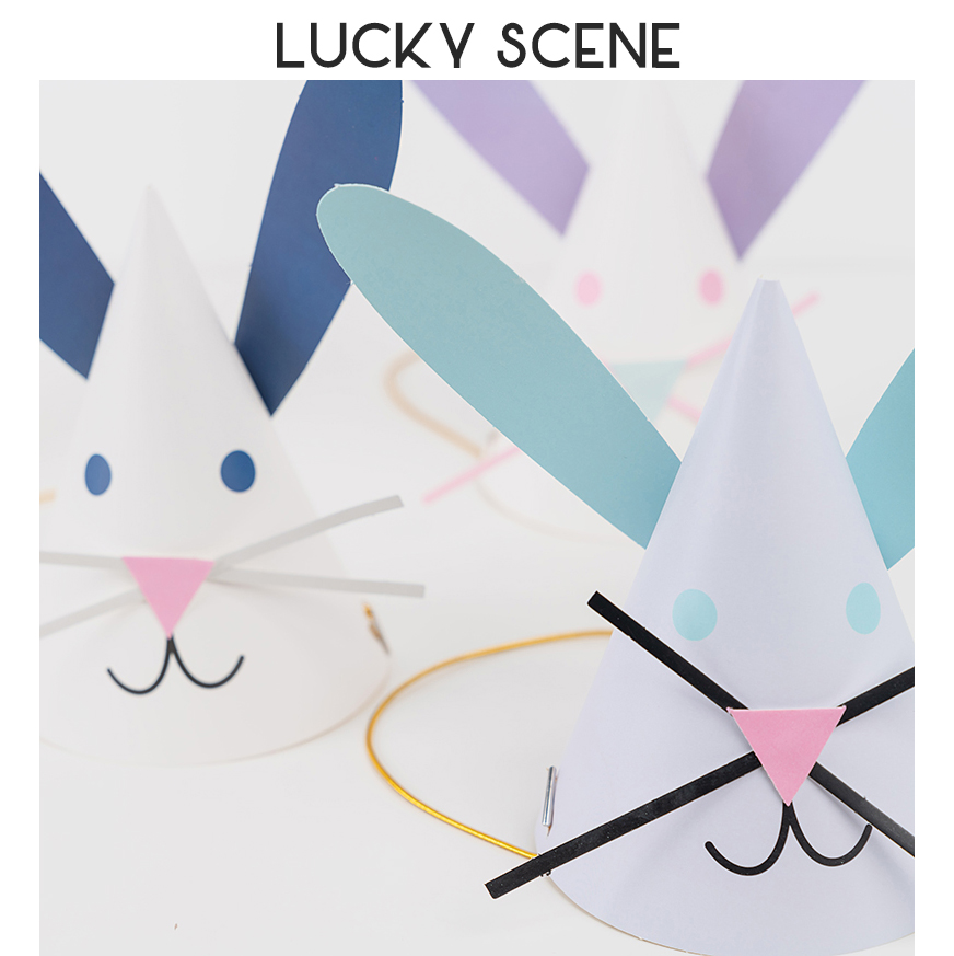 Bunny Ears Birthday Hat Cute B - Party Hat Cone บทวิจารณ์และราคา