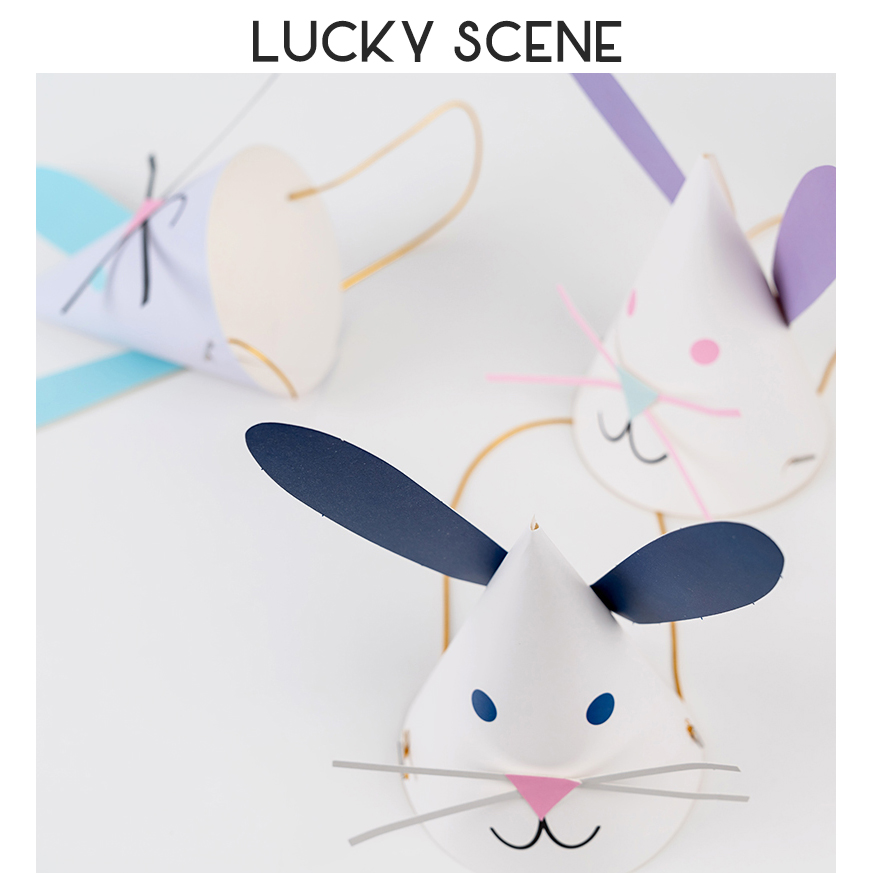 Bunny Ears Birthday Hat Cute B - Party Hat Cone บทวิจารณ์และราคา