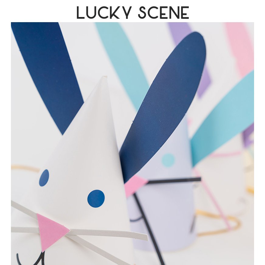 Bunny Ears Birthday Hat Cute B - Party Hat Cone บทวิจารณ์และราคา