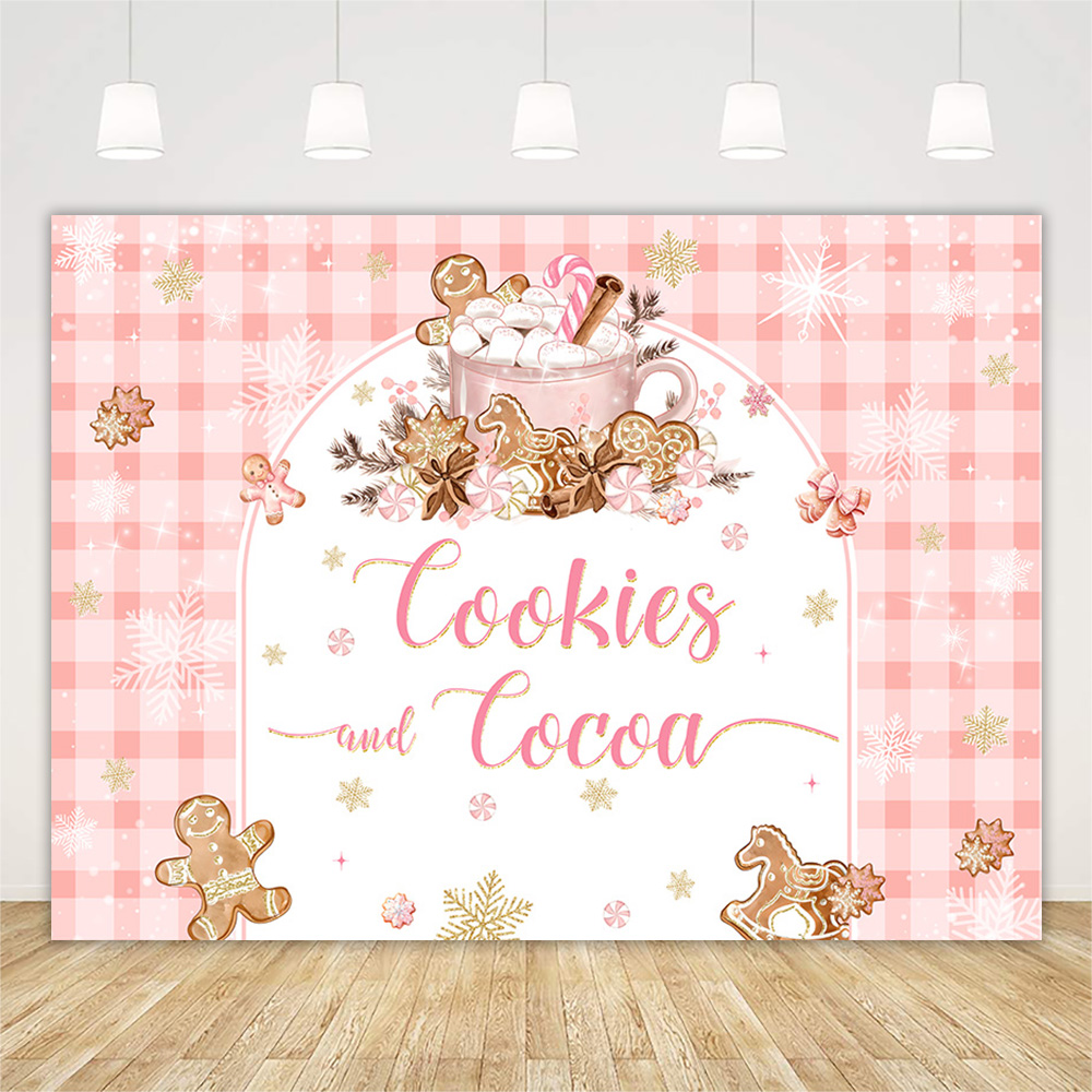 Christmas Gingerbread Baby Sho - Dessert Table Backdrop บทวิจารณ์และราคา