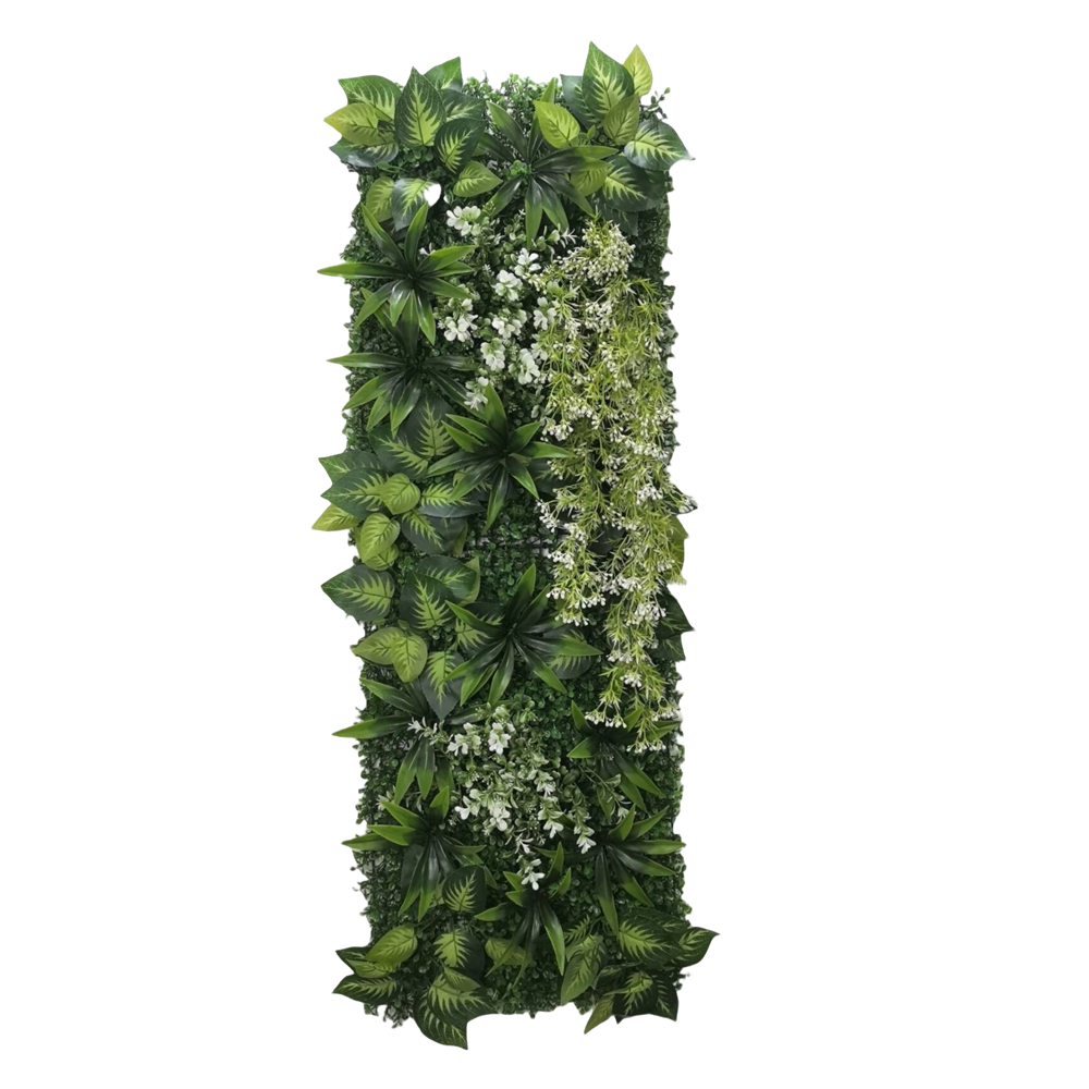 Home Decoration White Artifici - Flower Wall Panel บทวิจารณ์และราคา