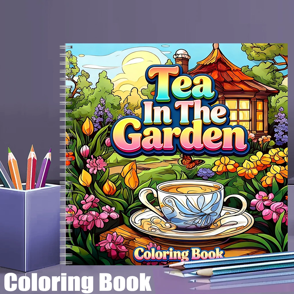 Tea In The Gardens Coloring Bo - Supply Event บทวิจารณ์และราคา
