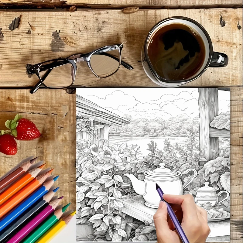 Tea In The Gardens Coloring Bo - Supply Event บทวิจารณ์และราคา