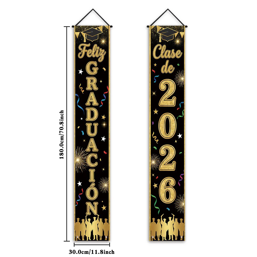 Feliz Graduacion Class of 2026 - Party Banner Gold บทวิจารณ์และราคา