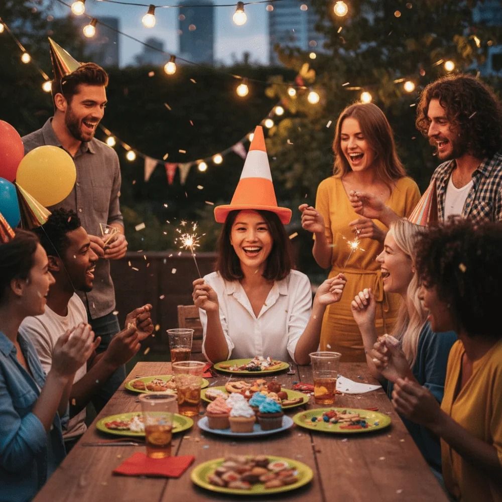 Funny Foldable Design Traffic  - Party Hat Cone บทวิจารณ์และราคา