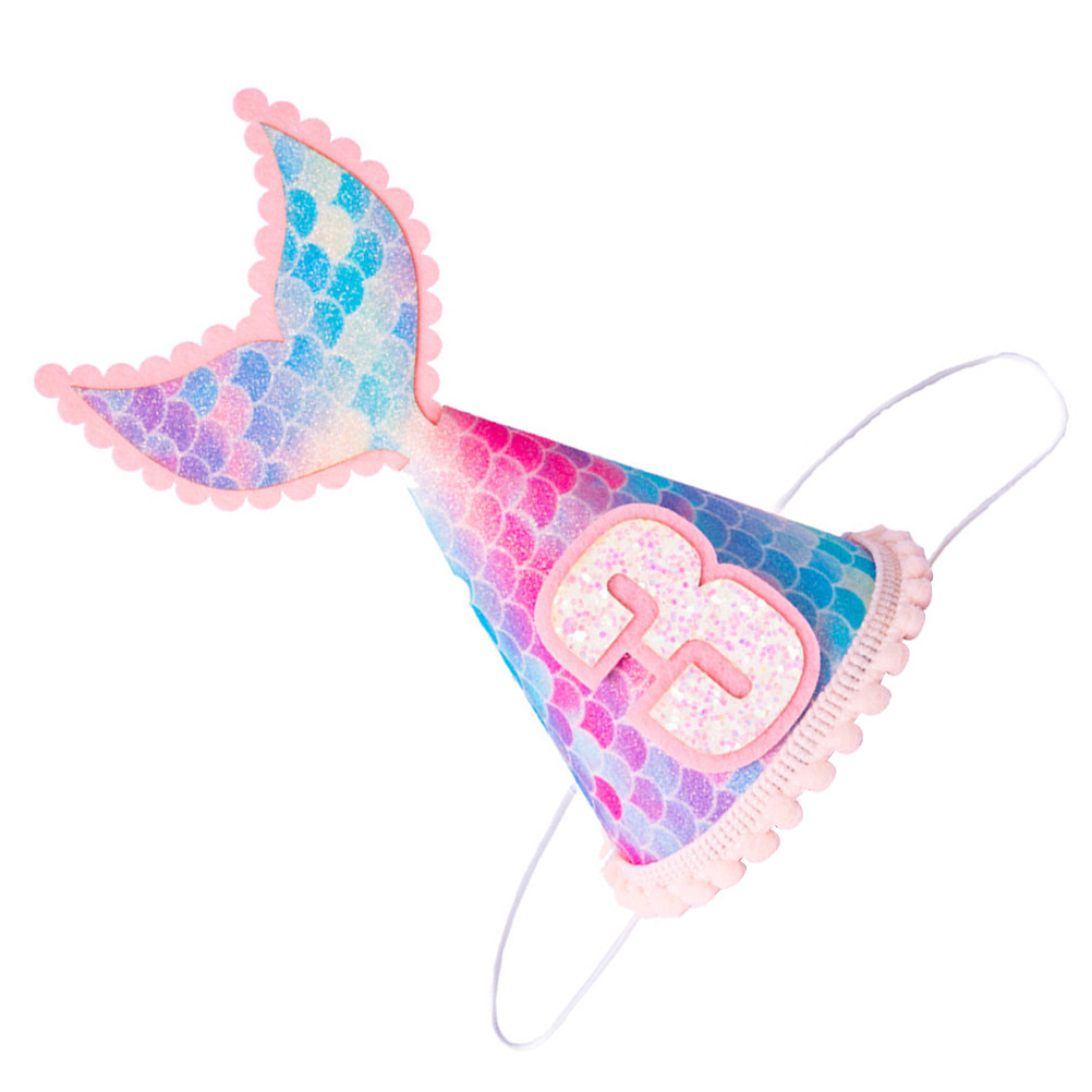 1Pcs Glitter Mermaid Tail Cone - Party Hat Cone บทวิจารณ์และราคา