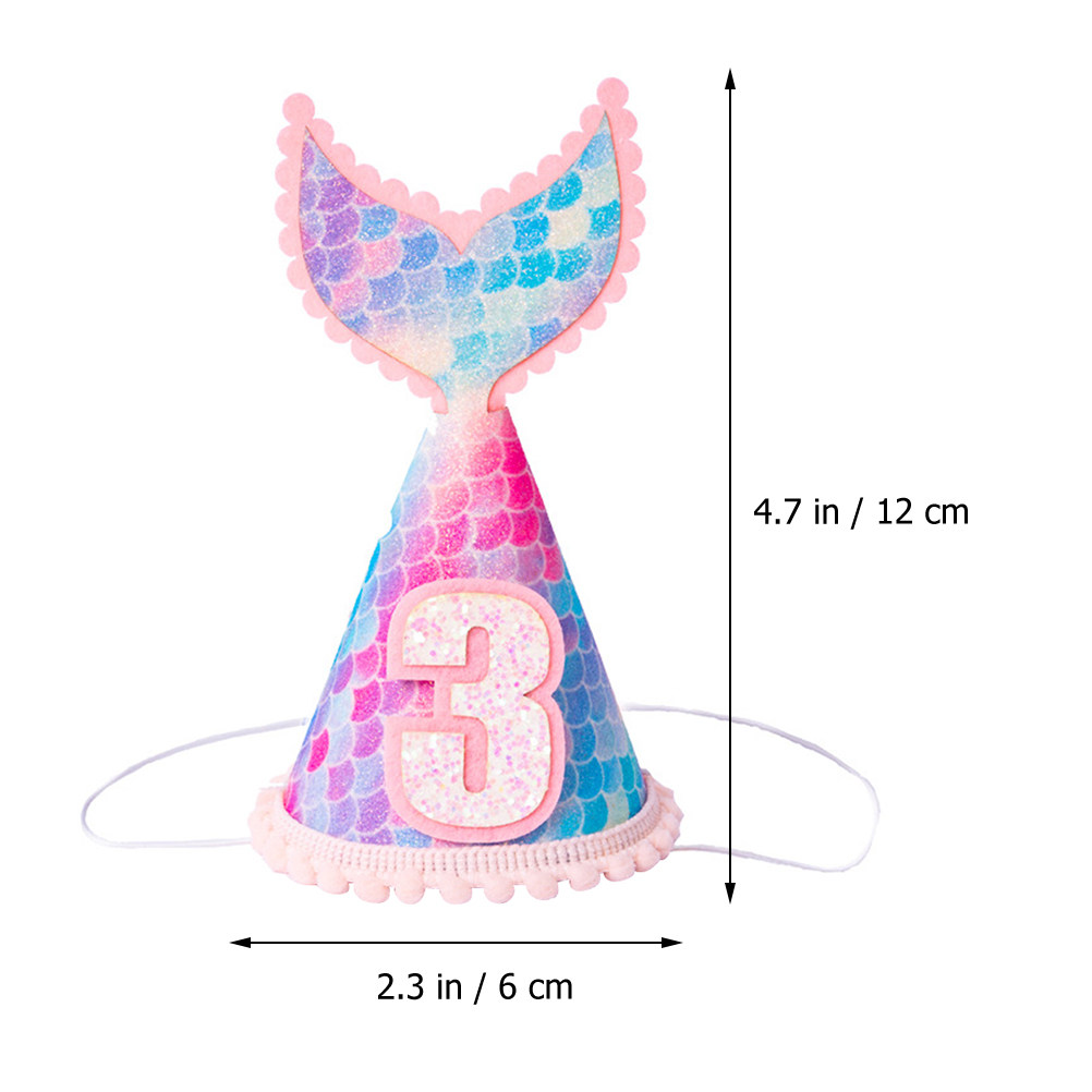 1Pcs Glitter Mermaid Tail Cone - Party Hat Cone บทวิจารณ์และราคา
