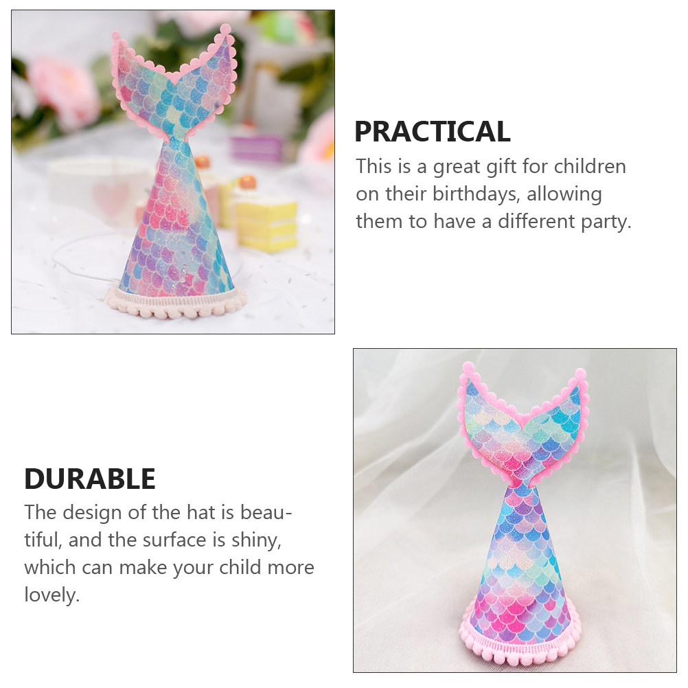 1Pcs Glitter Mermaid Tail Cone - Party Hat Cone บทวิจารณ์และราคา