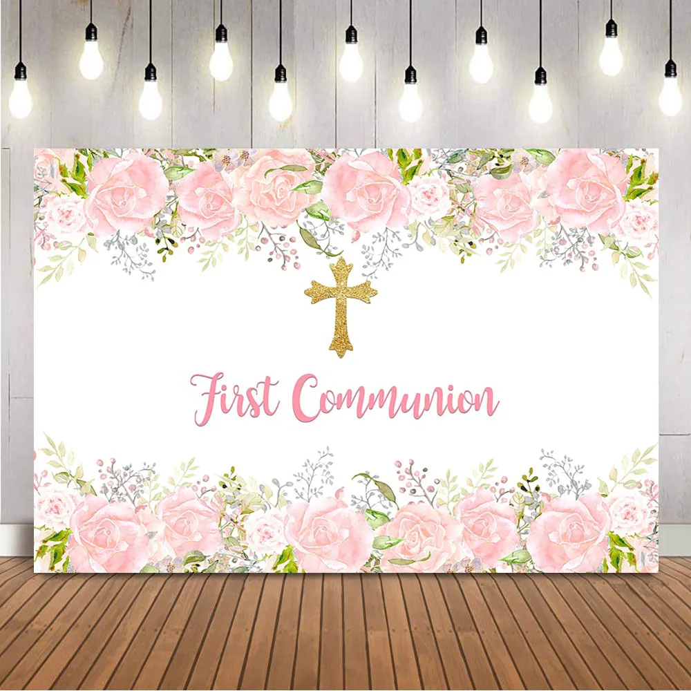 First Holy Communion Birthday  - Dessert Table Backdrop บทวิจารณ์และราคา