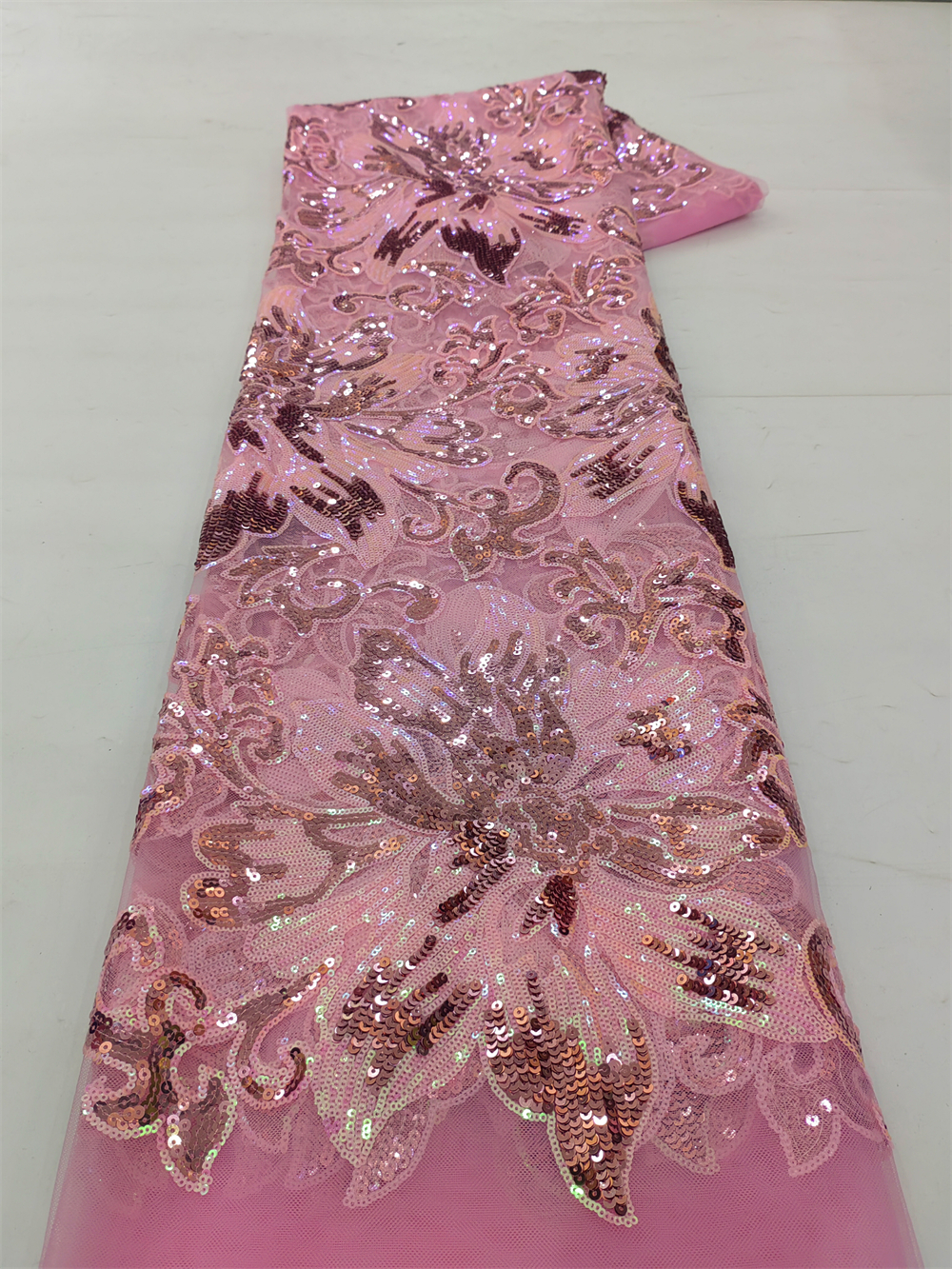 African Sequins Net Lace Fabri - Glitter Tablecloth บทวิจารณ์และราคา