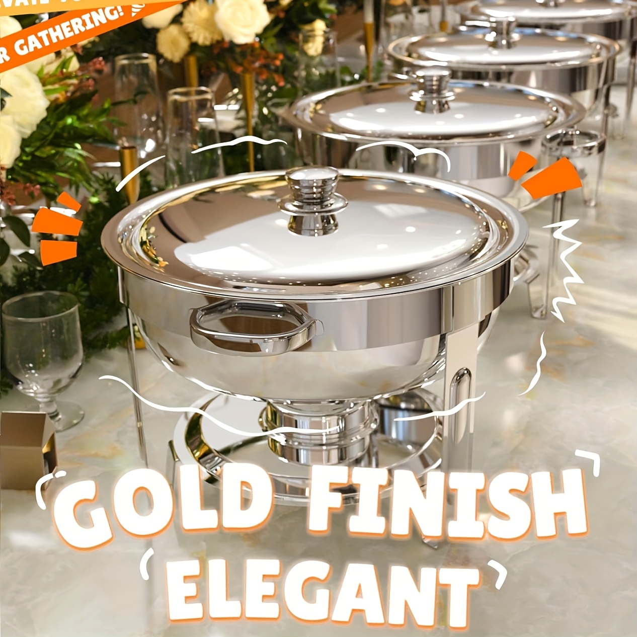 6/9QT Chafing Dishes For Buffe - Event & Party Supply Photos บทวิจารณ์และราคา