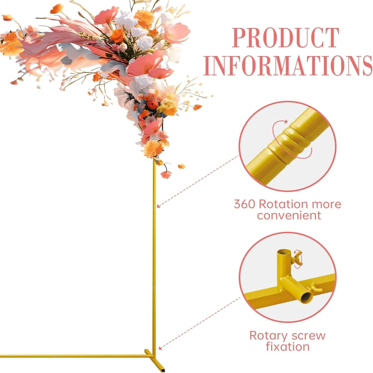 Gold Wedding Arches Square Bac - Balloon Arch Kit บทวิจารณ์และราคา