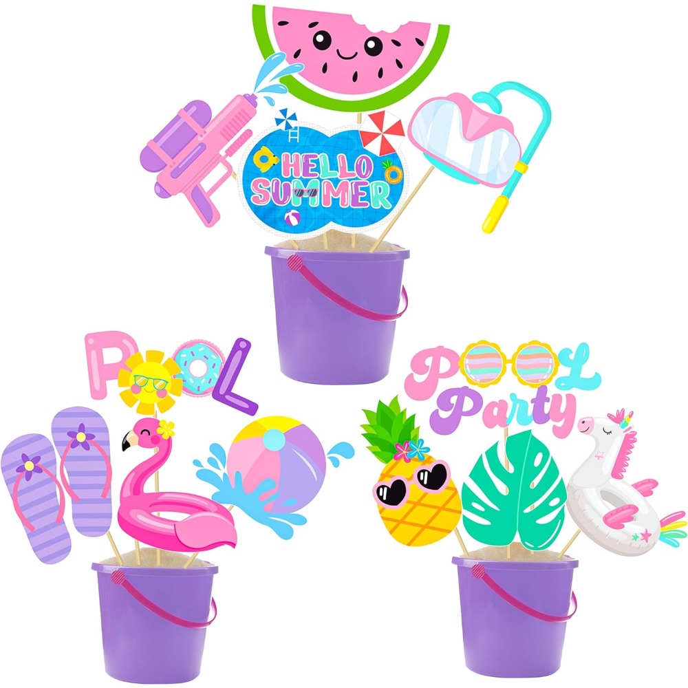 18pcs Summer Pool Party Center - Centerpiece Stick บทวิจารณ์และราคา